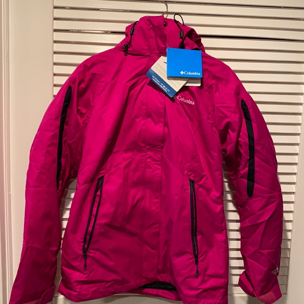 Columbia pink waterproof winter jacket women’s size small BRAND NEW WITH TAGS